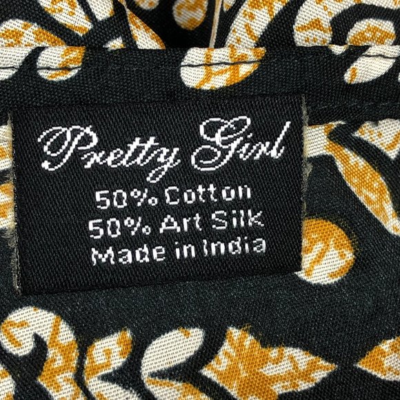 Pretty Girl Beachy Coastal Silk/Cotton Boho Kaftan Coverup Dress Artsy Resort - Picture 14 of 15